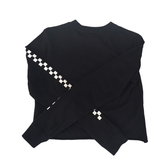 Vans Black Checkered Graphic Cropped Cotton Tee - Picture 2 of 7